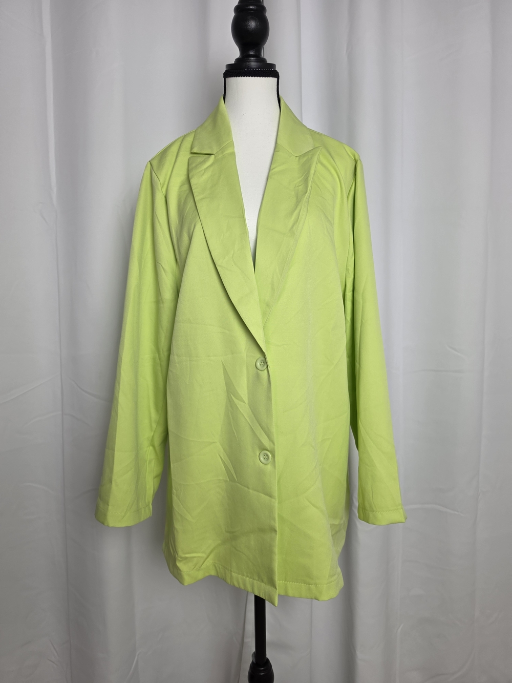 SHEIN Neon Lime Single-Breasted Blazer